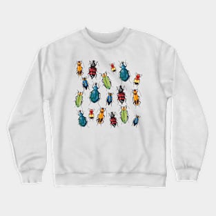 Tropical bugs - creepy crawlers repeat pattern Crewneck Sweatshirt